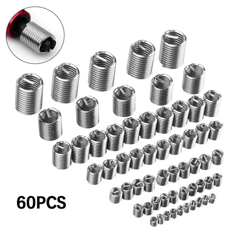 Durable Wire Thread Insert Stainless Steel Thread Repair Kit Screw Sleeve  Fastening Application