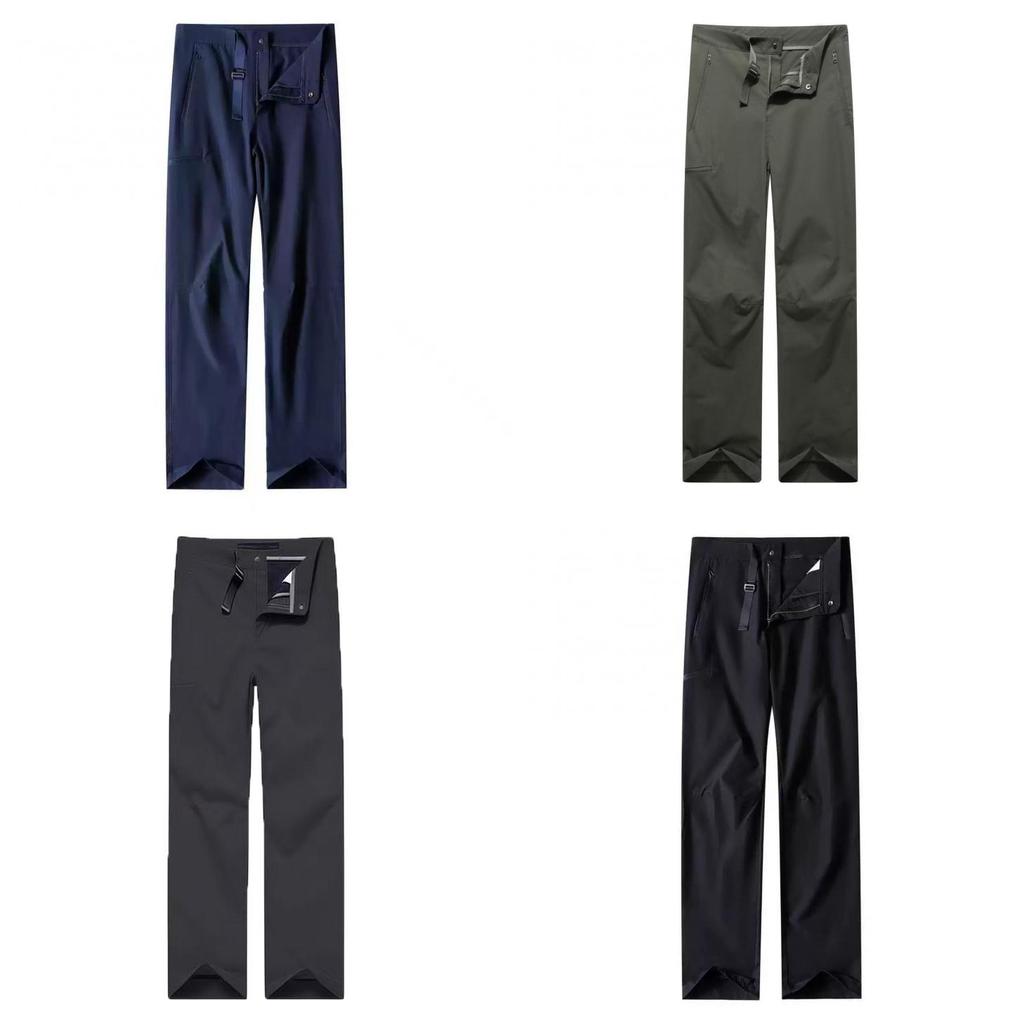 Outdoor Functional Softshell Straight Pants With Multiple Pockets For Mens Hiking And Casual Wear