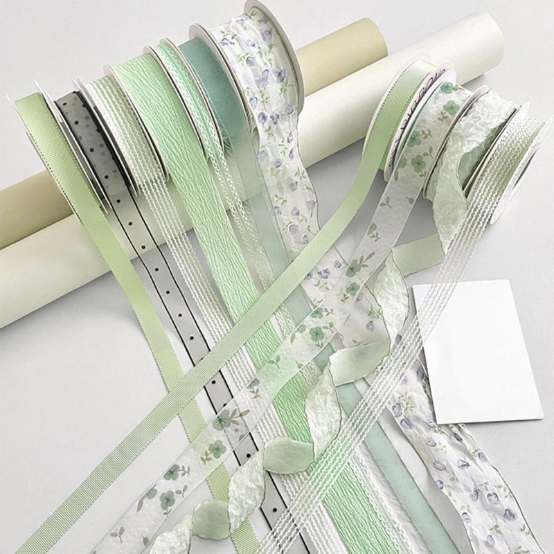 Flower Bouquet Decorative Ribbon Girly Style Series Bowknot Crafting Ribbon Handmade Gift Wrapping Binding Streamers