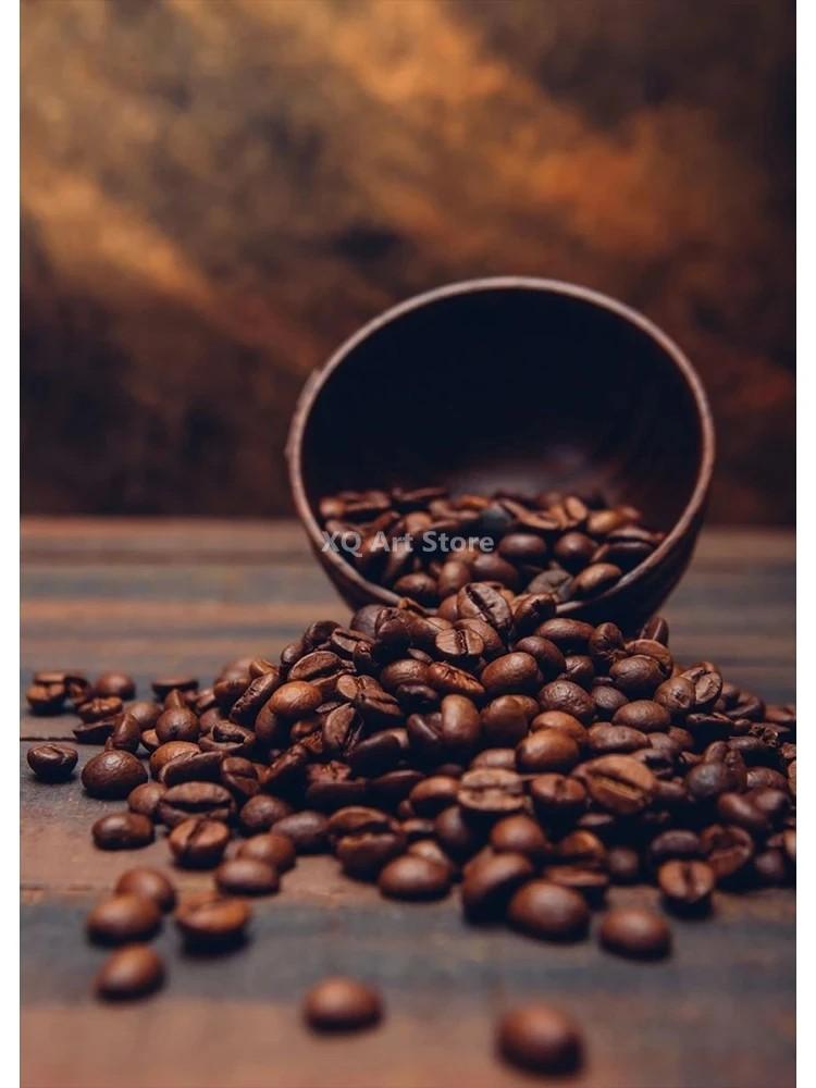 

Винтажные кофейные зерна, кофе-время, постеры, печать на холсте, настенные художественные картины для кухни, магазина, декора комнаты, безрамные подарки 21x30cm No Framed