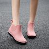 Korean Style Women's Low-Cut Non-Slip Rubber Rain Boots - Fashionable, Short, and Warm
