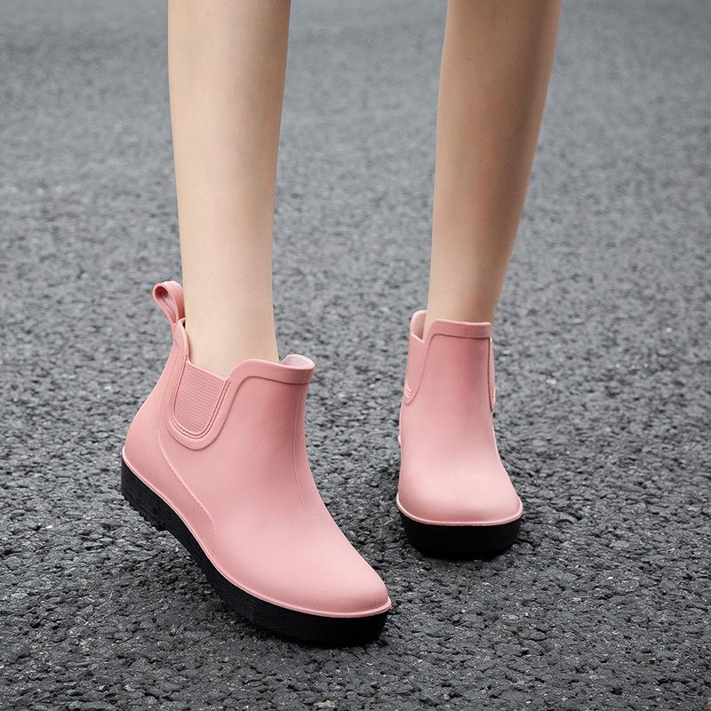 Korean Style Women s Low-Cut Non-Slip Rubber Rain Boots - Fashionable, Short, and Warm 41