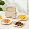 Anti-drop Bone Spitting Plate Square Shape Snack Plate Meal Plate Trash Tray  Restaurant