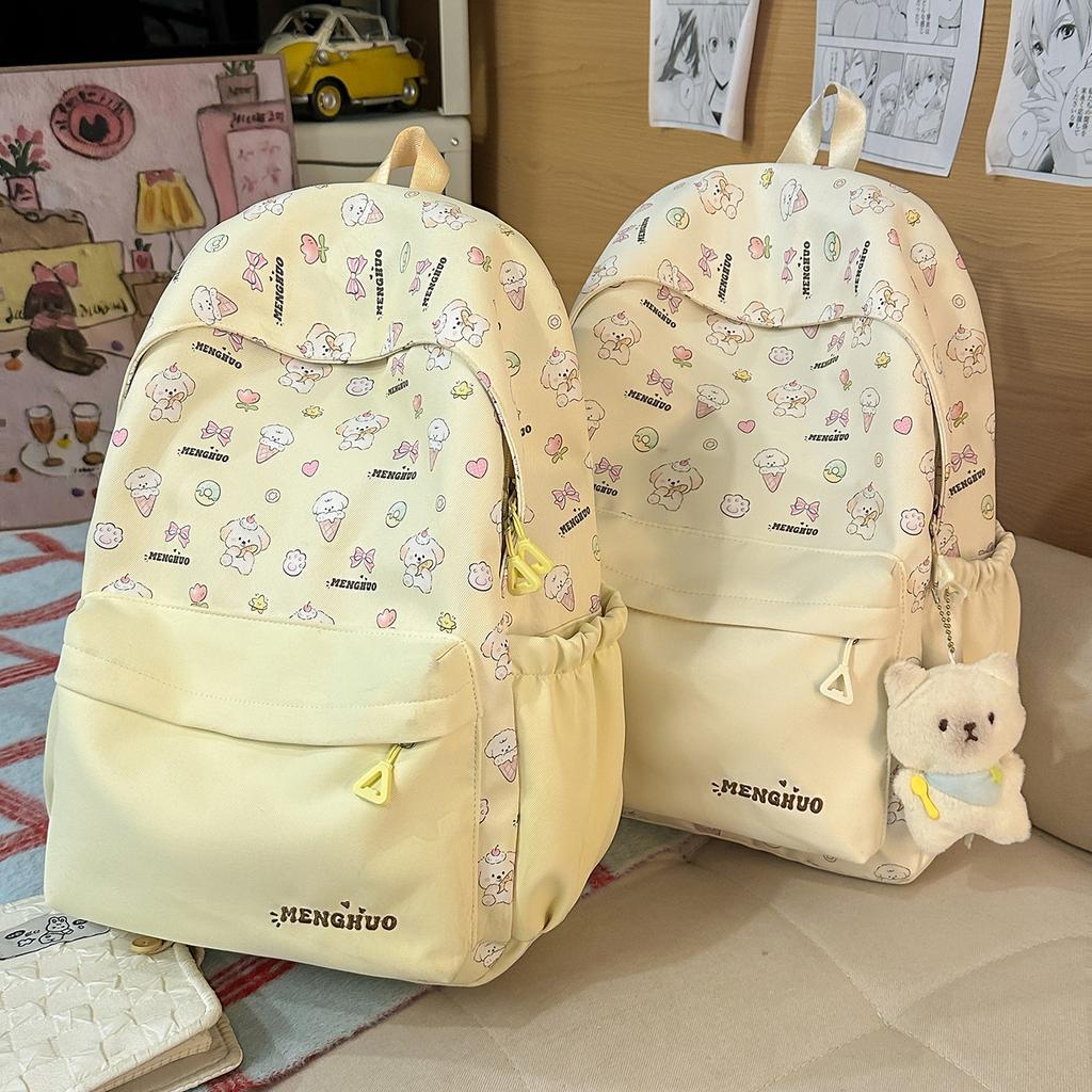 Schoolbag cartoon cute backpack girl spring outing research bag primary school students junior high school students large capacity casual backpack