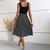 Damen Sommerkleid, lässig, ärmellos, Punktemuster, Urlaub, Strand, einteilig