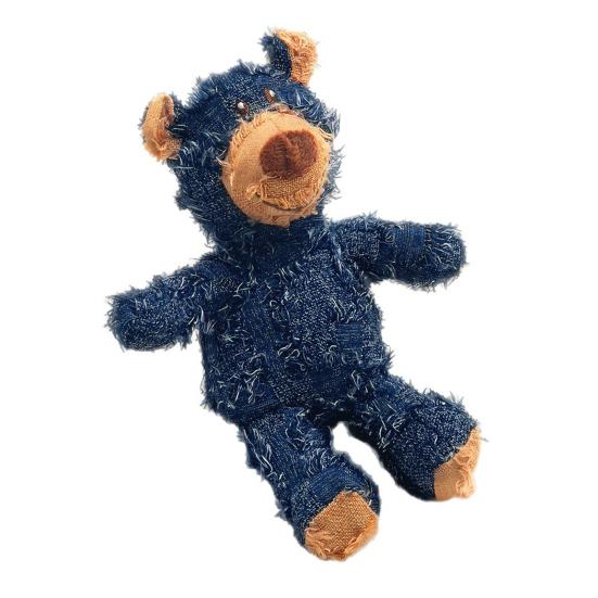 

Ragged Bear Dog Chew Toy with Squeaker Stuffed Plush Bear Cat темно-синий