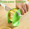 Plastic Tomato Slicer Cutter Stand Multipurpose Round Fruit Tongs Onion Holder Suitable for Lime Juice Lemon Tea