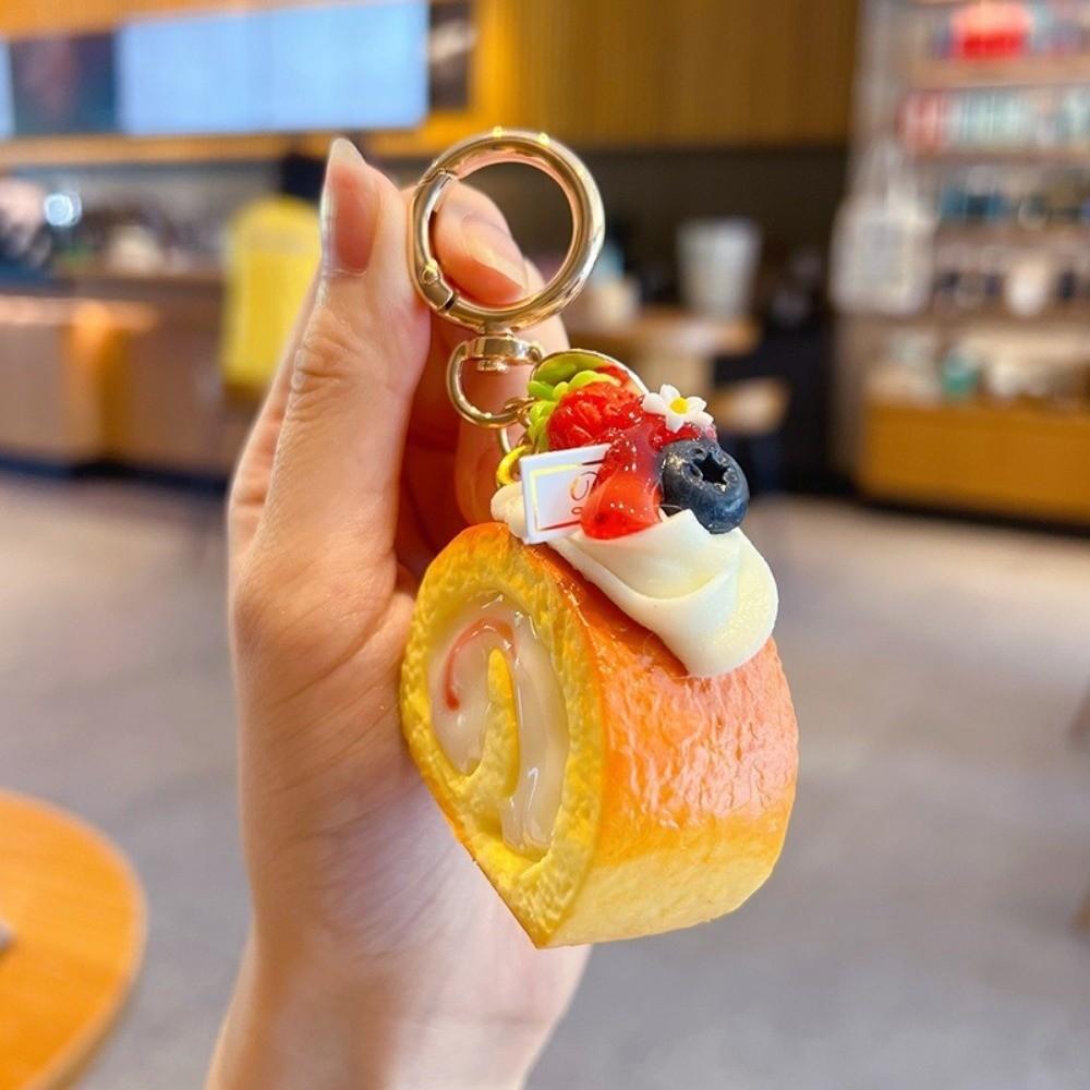 Simulation Fruit Simulation Fruit Keychain PU Cake Model Bag Keychain Party Gift