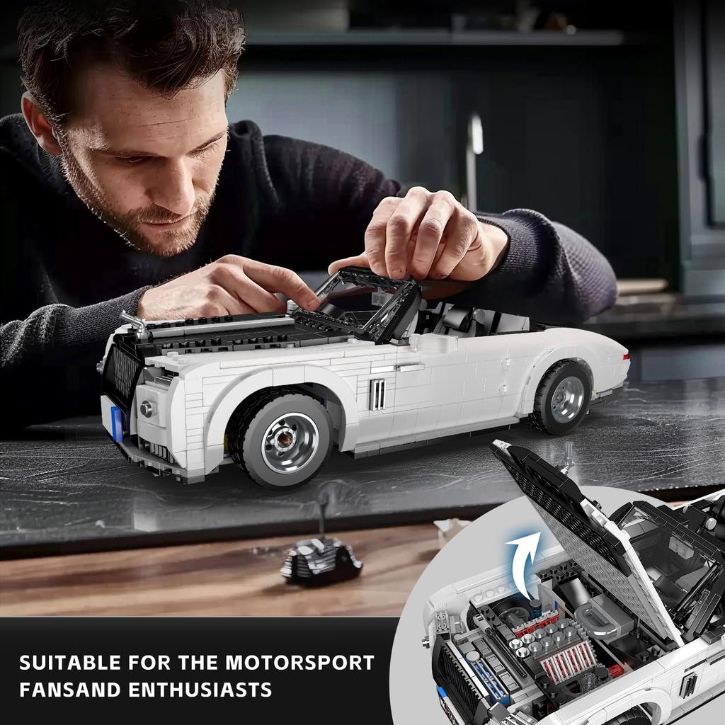 Mold King 10031 MOC Technology Sports Car Model Building Blocks Creative Sports Car Open Car Clamp Blocks Car Model Building Blocks Toy Set Suitable