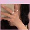 Elegant Korean Style Irregular Freshwater Pearl Ring For Women Adjustable Size