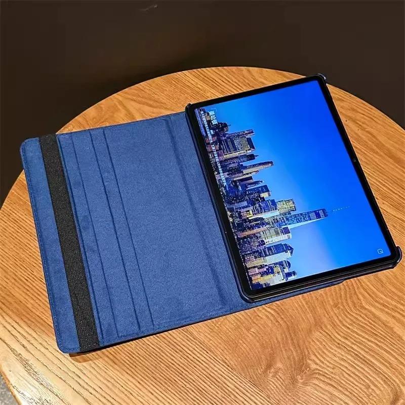 Leder Hülle für Samsung Galaxy Tab S10 Lite 10,9 Zoll SM-X400 X406B S10 FE S9 S8 S7 A9 + A11 Plus 8,7 Zoll Drehbarer Deckel
