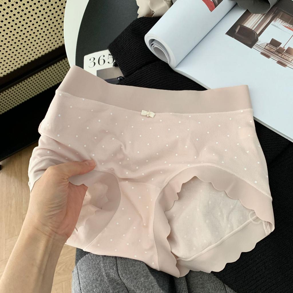 Ladies Summer Lovely Polka Dot High Spring Breathable Crotch Waist Triangle Briefs