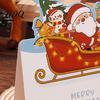 Holiday Souvenirs 10 Pcs 3D Christmas Greeting Card Cute Tree Santa Snowman Claus Cards Wreath Design for Festive Messages Wishes