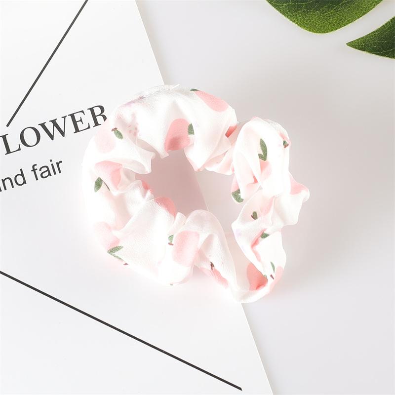 Summer Fruit Pattern Elastic Hair Ties for Women New Trend Scrunchies Ponytail Elastic Hair Bands Hair Accessories