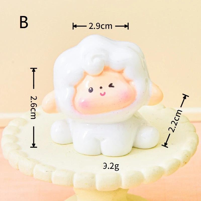 1/6 Pcs Adorable Sheep Car Dashboard Decor Cute Lamb Figurine Auto Center Console Accessory For Women Car Enthusiasts