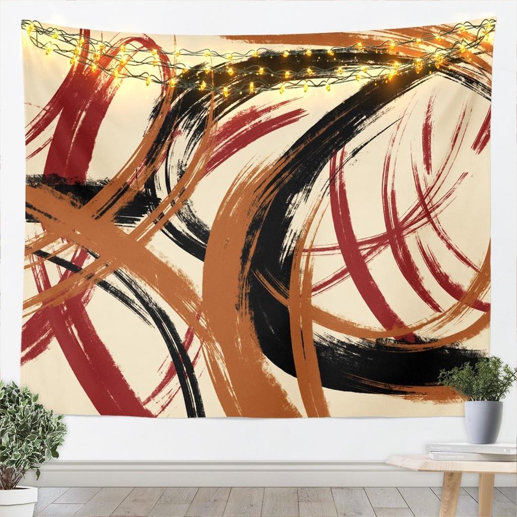 Hot Pink Black White Tapestry For Kids Boys Girls Abstract Morden Wall Art Buffalo Check Wall Hanging Blanket Bedroom Decor
