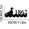 Custom Metal Duck House Sign, Personalized Duck Coop Number Plate, Bespoke Duck-Themed Wall Decor Gift