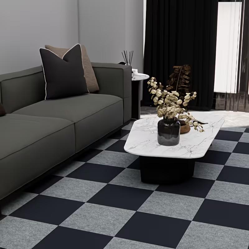 10PCS 30x30cm Self Adhesive Carpet Floor Mat Anti-Slip Floor Sticker Living Room Carpet Anti-Slip Self Adhesive Floor Sticker St