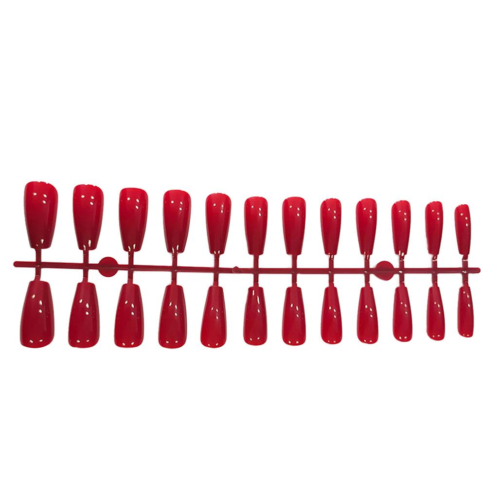 1 Set French Tip Press on Nails Toe Colorful Gloss Adhesive Tabs Full Cover Ballerina Art Decals Salon DIY Supplies Gifts