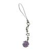 Elegant Crystal Four Leaf Clover Phone Strap Stylish Crystal Four Leaf Clovers Phone Hanging Jewelry Unique Phone Chain