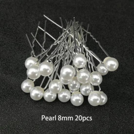 Women U Shape Hair Clips Bobby Pins for Women Girls Brides Hairstyling Tools Accessories Crystal Pearl Hairpins Metal Barrettes