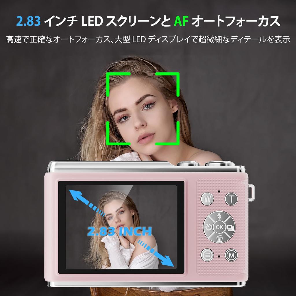 Digital Camera with 4K Video Recording and Upgraded True 50MP 32GB Micro SD AF Compact Large 16x and Image and Includes a Japanese Instruction Ideal