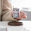 Cat Ornament Plate,Cute Resin Kitten Incense Holder Bracket,Tide Play Line Incense Plug,Indoor Tea Room Aromatherapy Stove