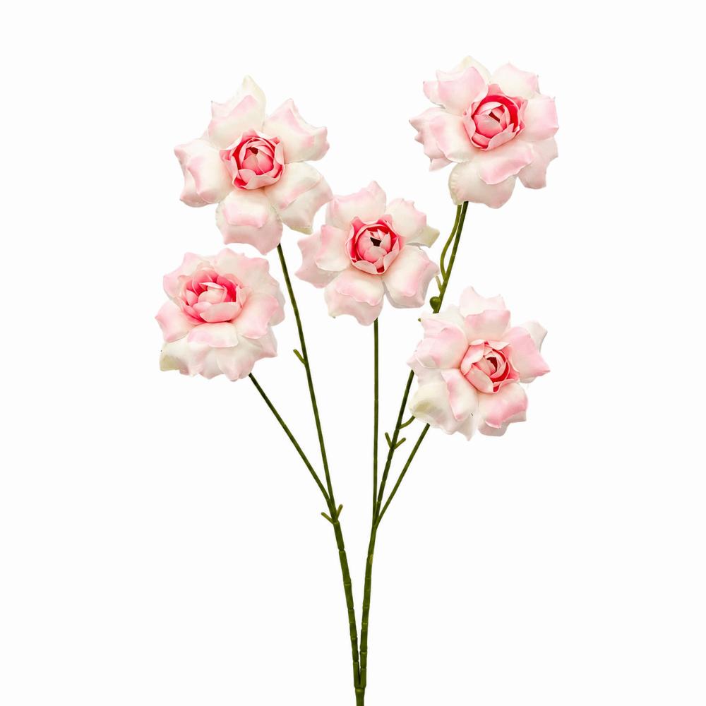 5 Heads Artificial Rose Flower Multicolor Photo Props Decorative Flower Scenery Decoration Silk Petals Faux Flower