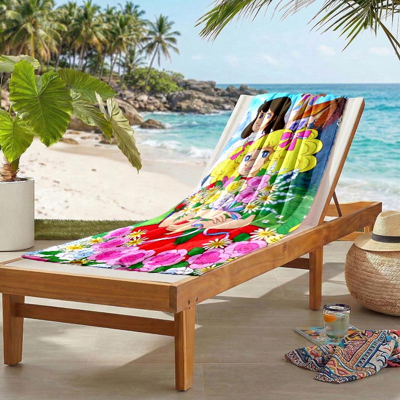 Candy Candy Fashion Beach Towel: Ideal for Summer Adventures Soft, absorbent and quick drying suitable for swimming and bathing