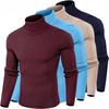 Men's Cold Blouse Casual Sweaters Woolen Turtleneck Pullover Basic Stripes Tshirts Warm Sweatshirt Knit Men