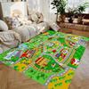 Child Playroom Floor Mat Highway City Traffic-Themed Carpet Rug for Kids Large Area Rug Ideal for Bedroom Home Decor