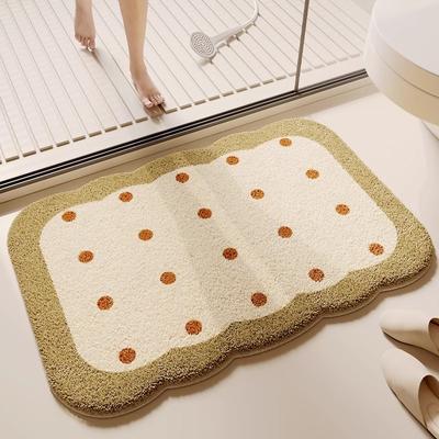 Cream Wind Imitation Cashmere Toilet Floor Mat Bathroom Absorbent Mat Toilet Toilet Quick Drying Door Non-slip Foot Pad