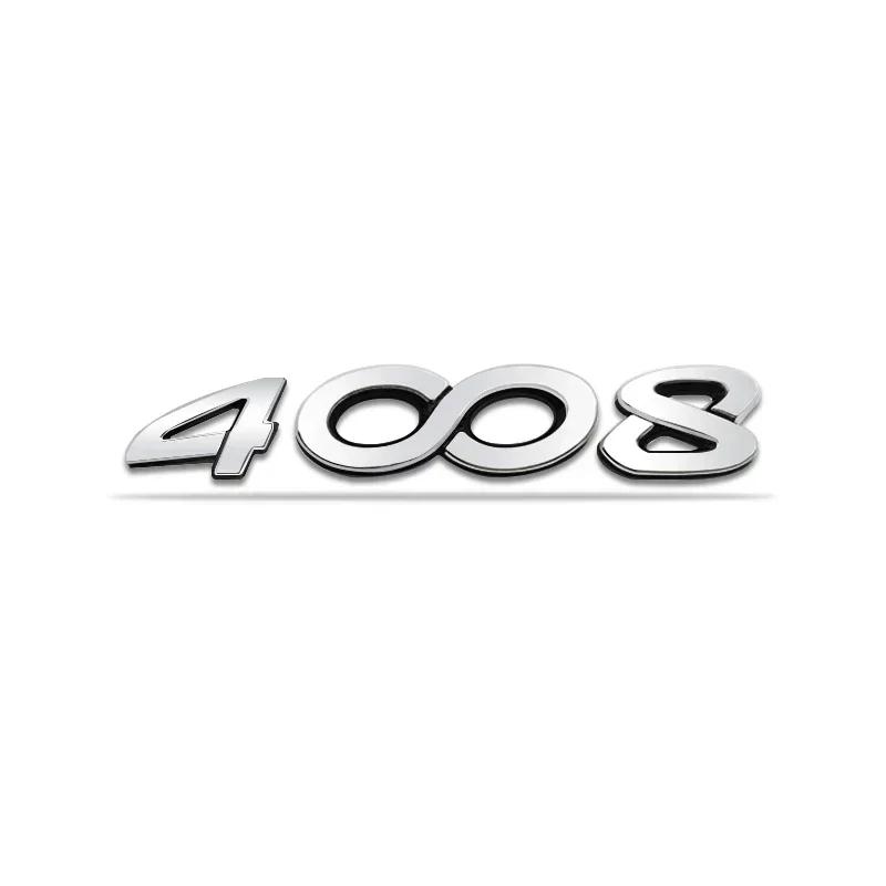 2026 Gorąca Naklejka Samochodowa Emblemat Bagażnika Samochodu Naklejka z Literami dla Peugeot 2008 3008 4008 5008 Logo Metalowy Znak Stylizacja Tylna Naklejka Modyfikacja