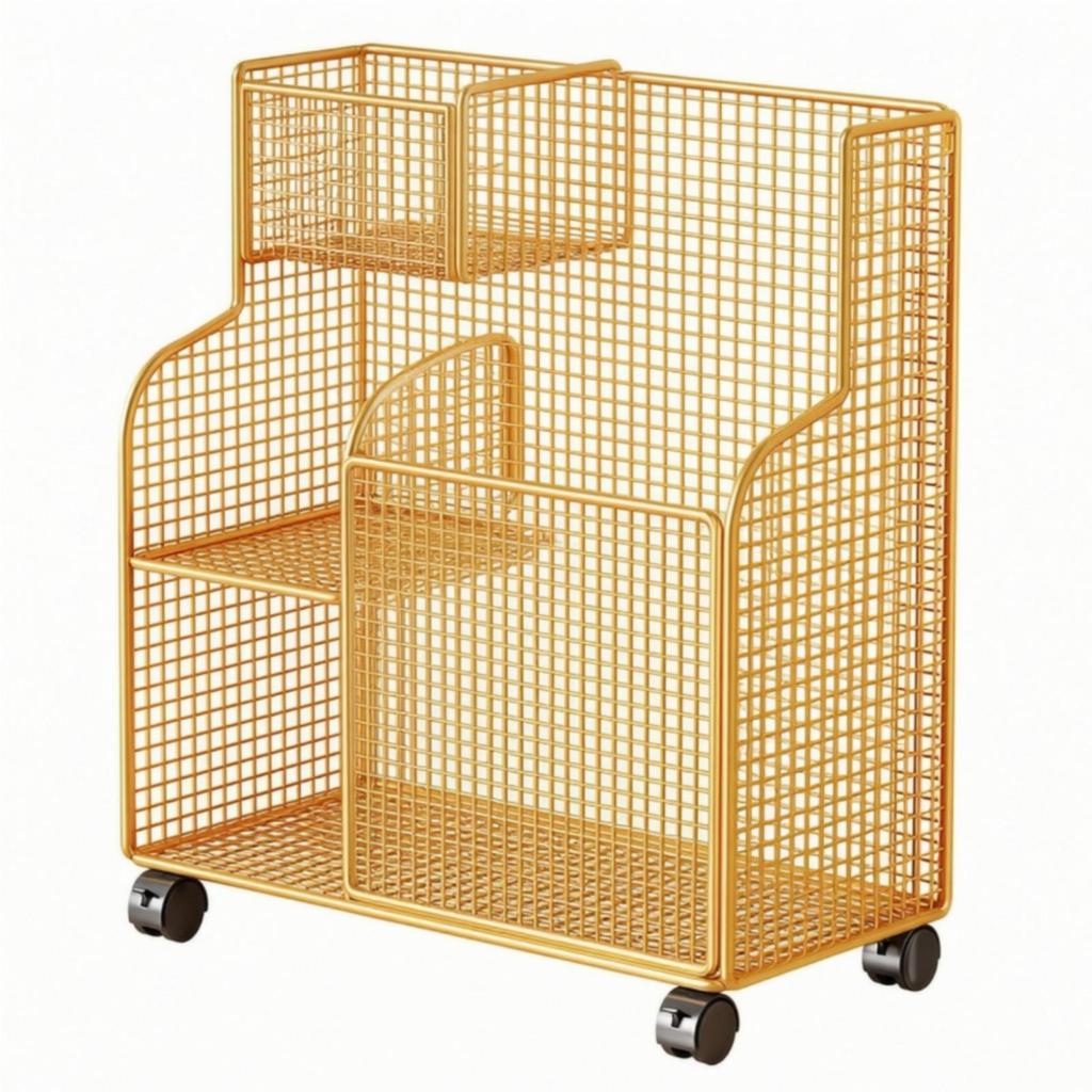 Wire Storage Rack with Wheels Spacious Basket Long-Lasting