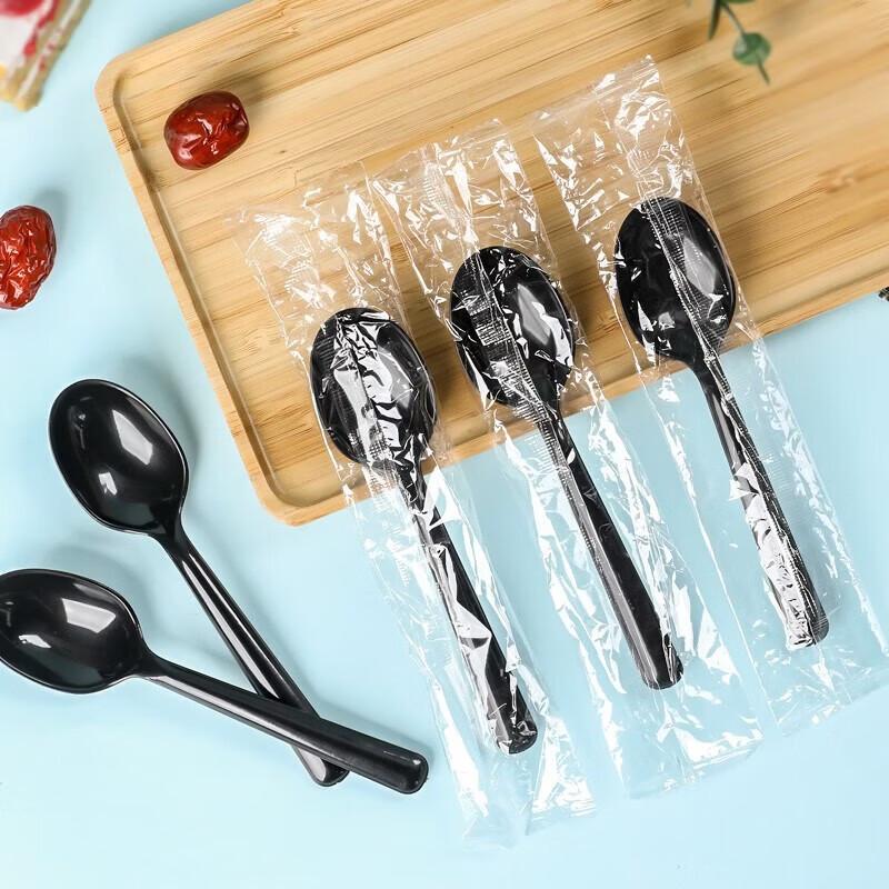 Disposable Black Spoons