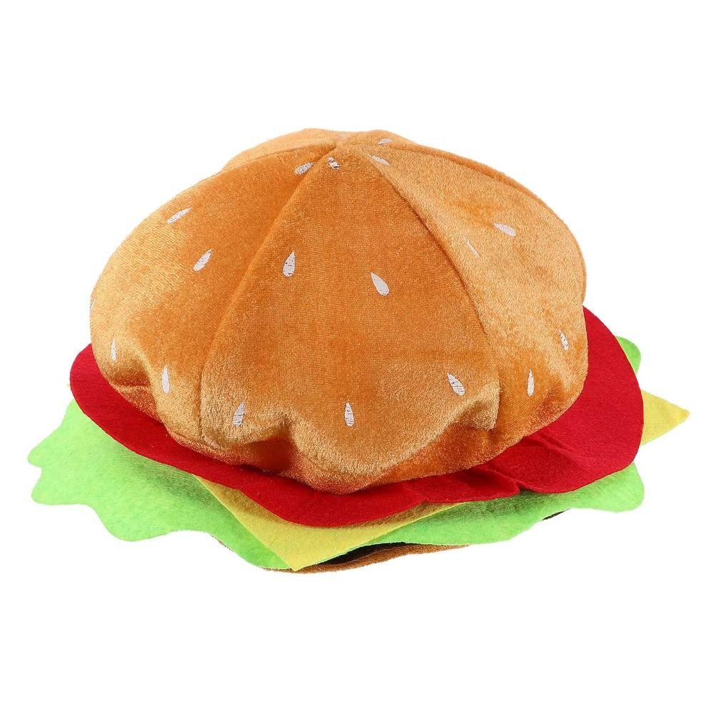 Cute Party Hamburger Hat Cartoon Halloween Cap Gift Decorative Fries Hat  Halloween Party