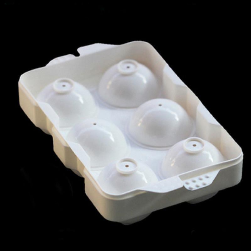 Premium Whiskey Box Ice Ball Cube Maker Tray With Stylish Round Sphere Mould