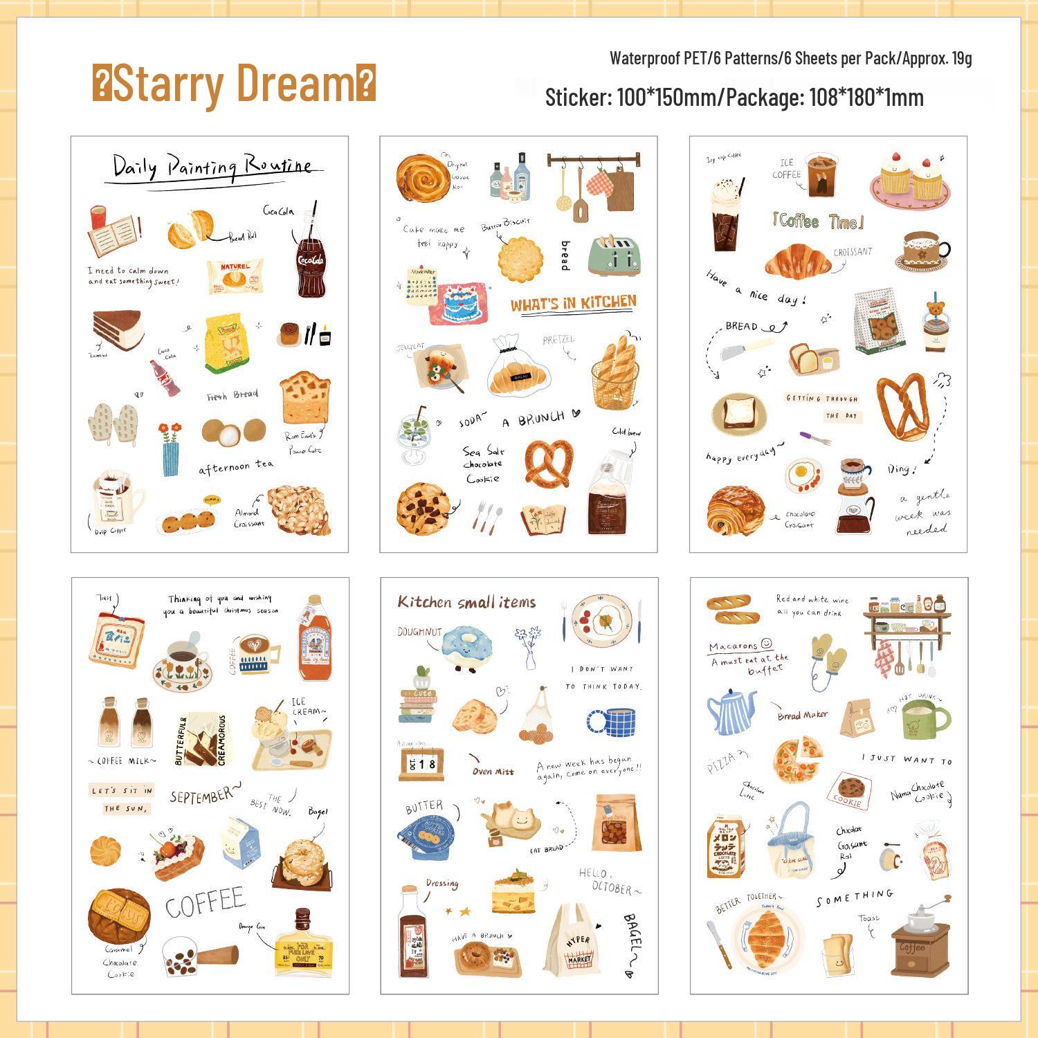 Yue Zhen Qing Shu Waterproof PET DIY Stickers for Journals & Notebooks