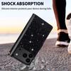 For iPhone 17 Pro Max Case Starry Sky Carving Leather Wallet Phone Cover with Wrist Strap