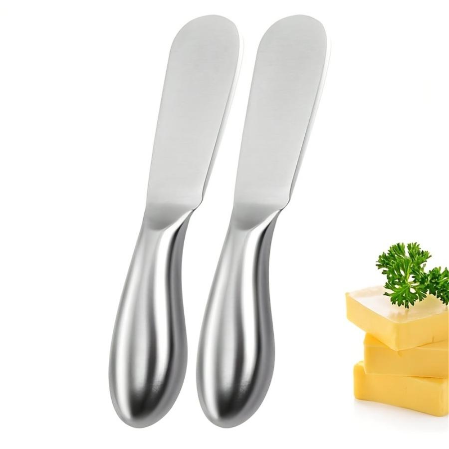 2/4pcs Stainless Steel Cheese and Butter Spreader Set, Deli Knife, Cheese Knife, Butter Knife Spreader, Suitable for Cheese, Jam, and Pastry Making