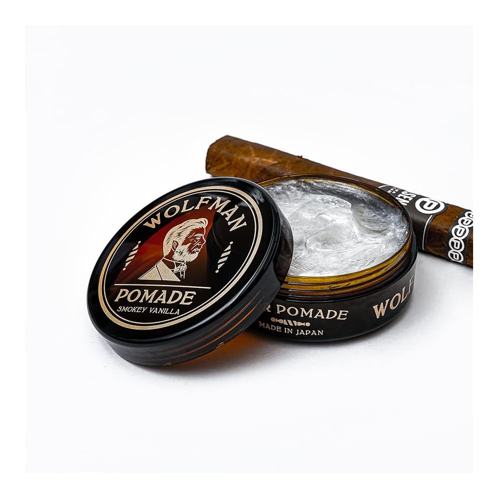 WOLFMAN Smoky Vanilla Water-Based Pomade 120g Strong Shine & Hold