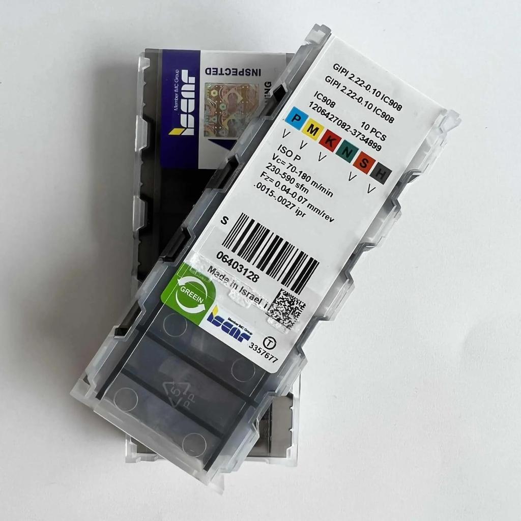 ISCAR / GIPI2.22-0.10 IC908  /Industrial indexable Carbide Inserts 10 PCS