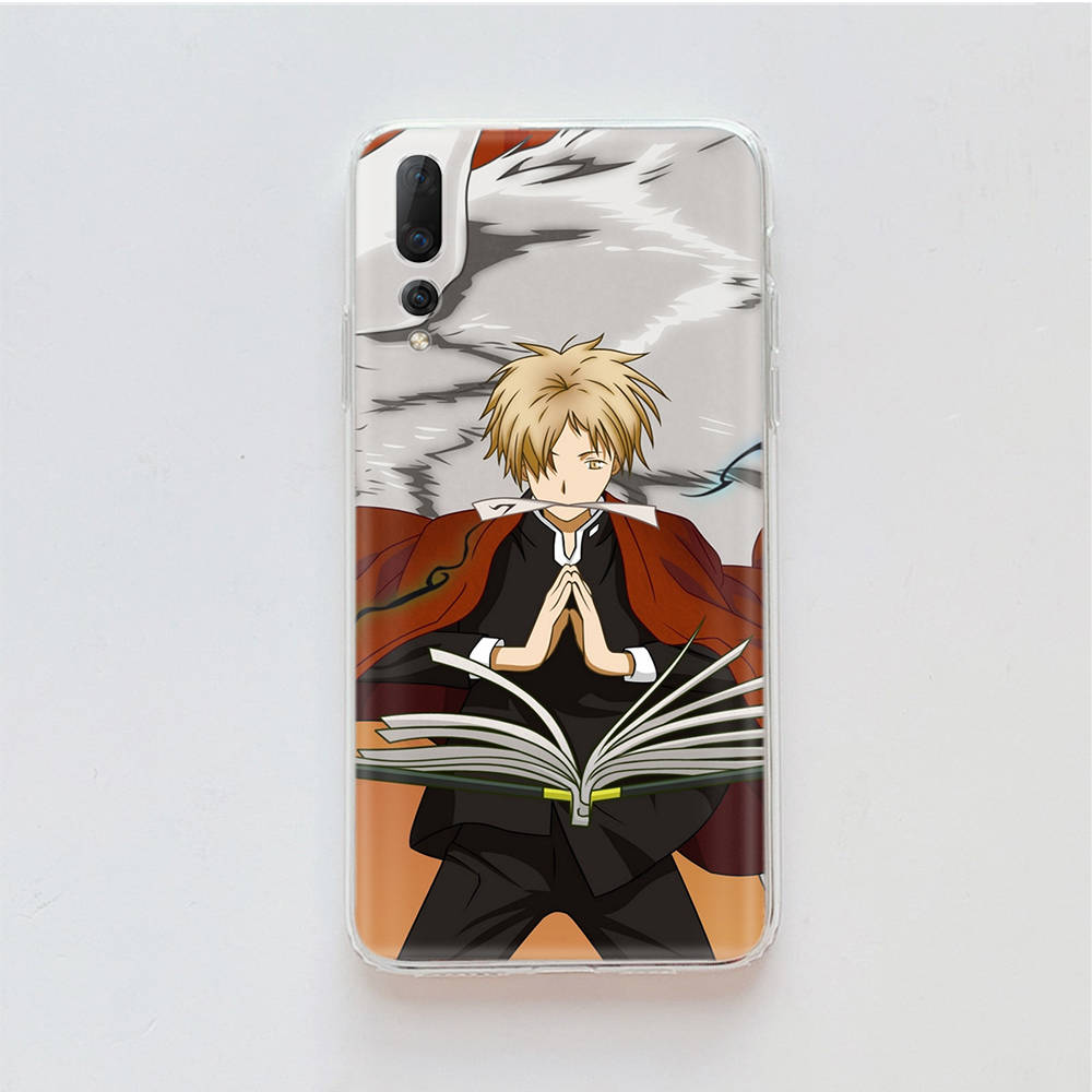 

Прозрачный чехол для Samsung A04 A14 A23 M33 M53 Realme 10 9 C35 C55 VIVO X80 Infinix Hot 30 Note 11 Tecno Spark 8P Pro W-65 Yuujinchou Natsume Realme 10 зелёный