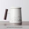 Shangyanfang Mutton Fat Jade Porcelain Tea Infuser Office Cup