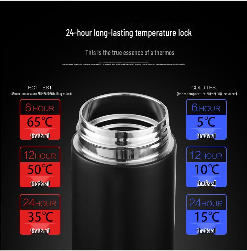 304 Stainless Steel 500ml Smart Temperature Display Insulated Cup with Tea Strainer