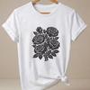Retro Peonies Print T Shirt Cottagecore Floral Graphic Tee Unisex Short Sleeve Botanical Flowers TShirt Unisex Clothes