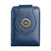Fashion Leather Lipstick Case with Mirror - Multi-Color Sunflower Buckle Cosmetic Pouch Portable Makeup Storage Bag for Women