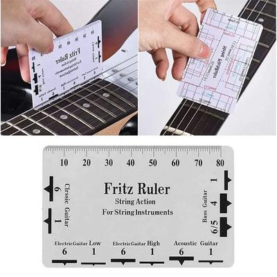 Gitarrenhals Kerbgerade Kante Luthiers Werkzeug mit Saitenlage Lineal Messschablone Für Gibson Für Fender Elektrische Gitarre