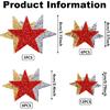 27 Pieces Rhinestone Star Patches for DIY, 4 Sizes Iron On Adhesive Glitter Star Appliques for Clothing Repair and Decoration (Gold, Silver, Red,