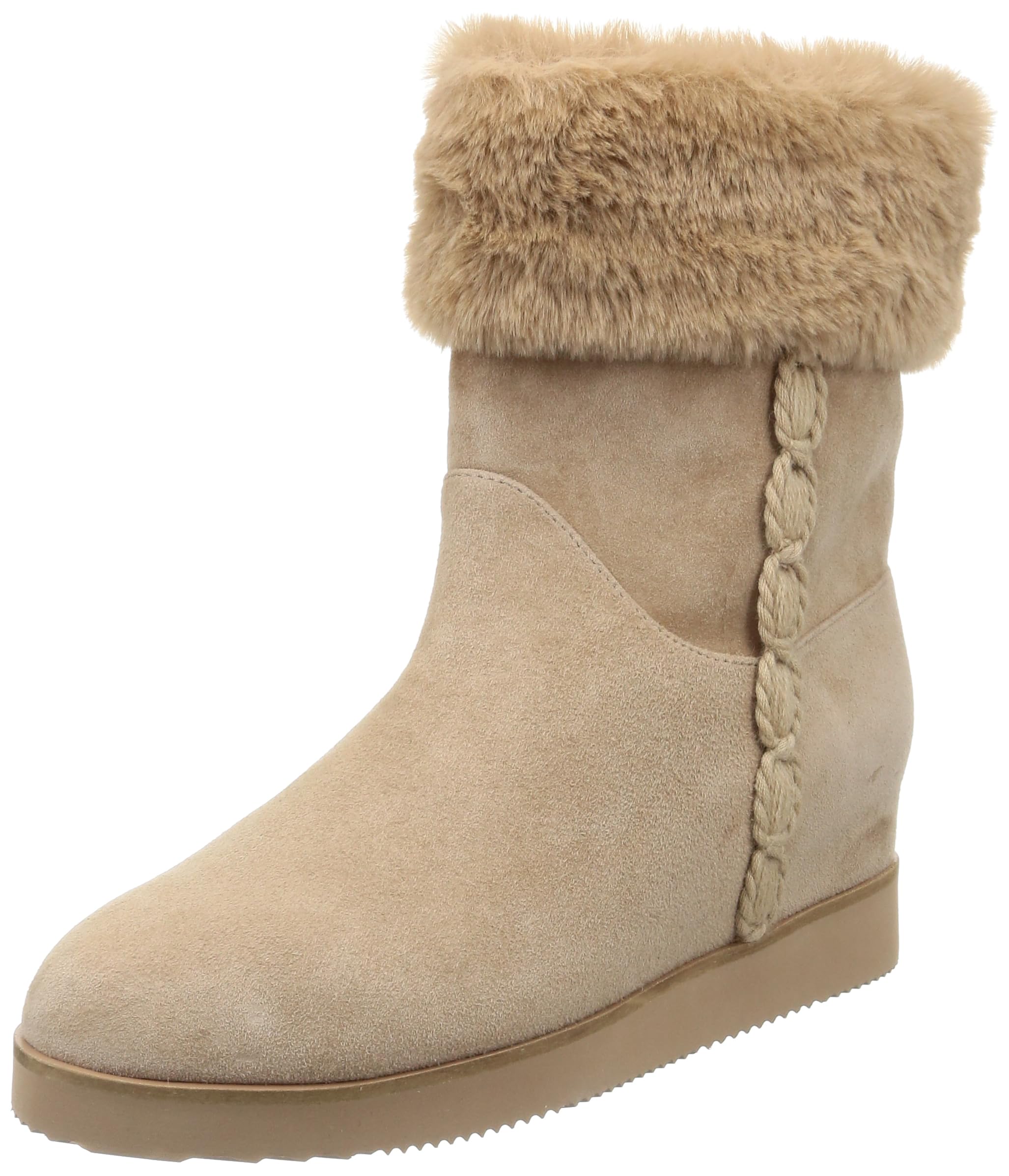 

en Fashion faux fur short beige suede [Lanvin Bleu] boots, boots,
